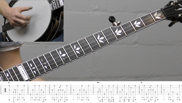Down The Neck Rolling Backup (Banjo Breakdown) Intermediate Banjo
