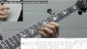 Red River Valley (Up-The-Neck) Intermediate Banjo