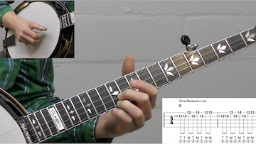 Up-The-Neck Scruggs Backup Lick Beginner Banjo