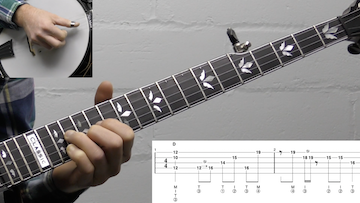 Up-The-Neck Scruggs Backup Lick #4 Intermediate Banjo